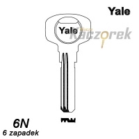 Mieszkaniowy 051 - klucz surowy mosiężny - Yale 6N na 6 zapadek